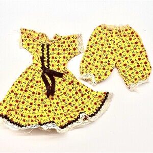 Vintage 1970s Kellogg’s Ellie Mae Clampett Doll Yellow Dress & Bloomers Outfit